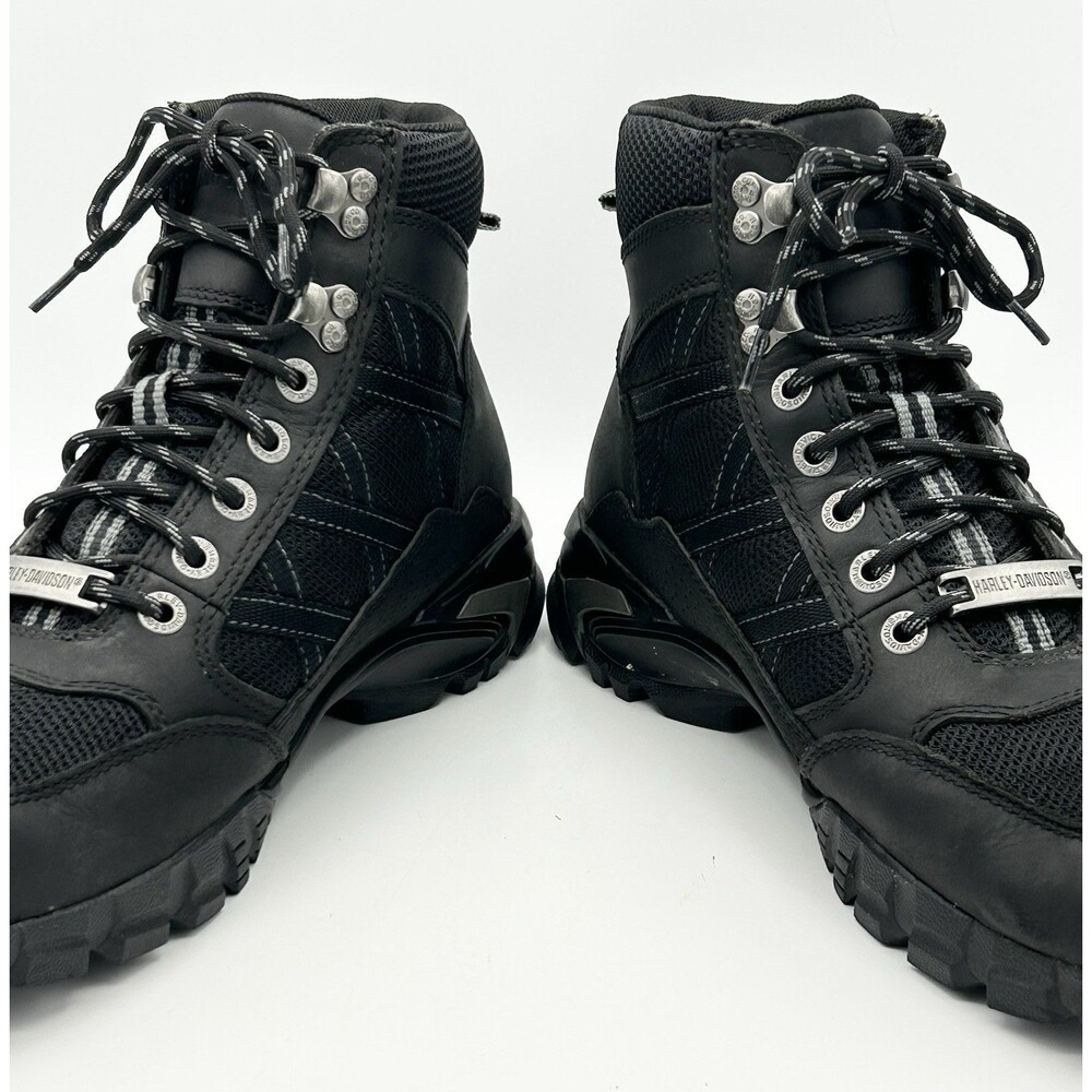 Harley-Davidson Men’s Stark 5" Lace Black Leather Motorcycle Boots 10M D96158 - Picture 5 of 7